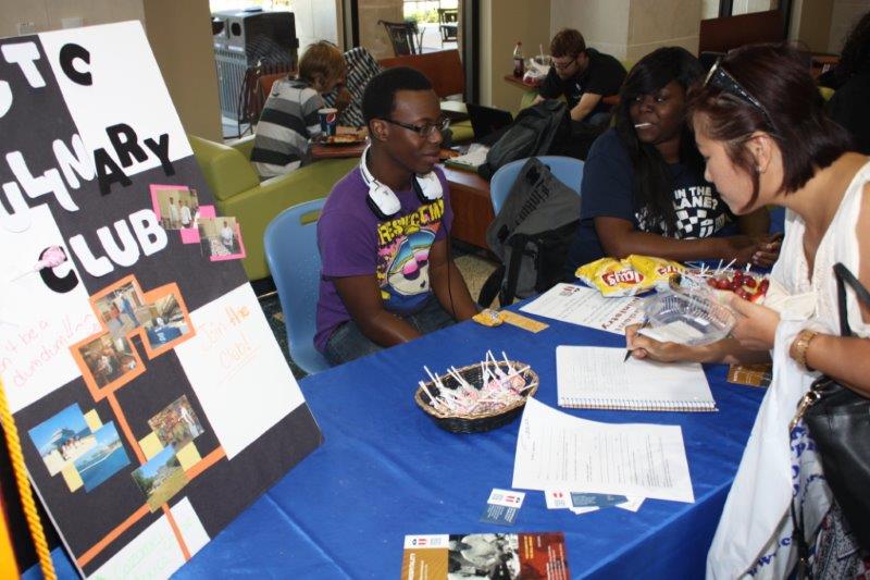 Culinary club member at Join a Club Day