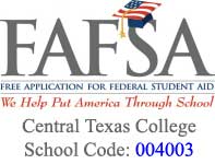 FAFSA logo including CTC school code links to external FAFSA offiical web page