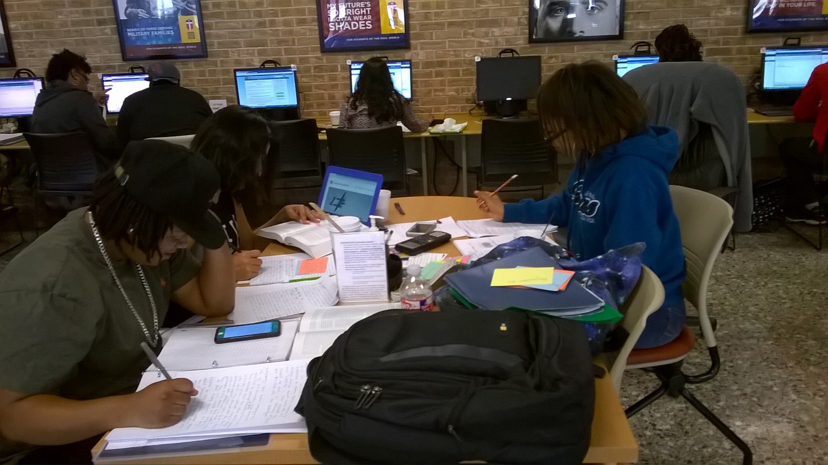 Students studying