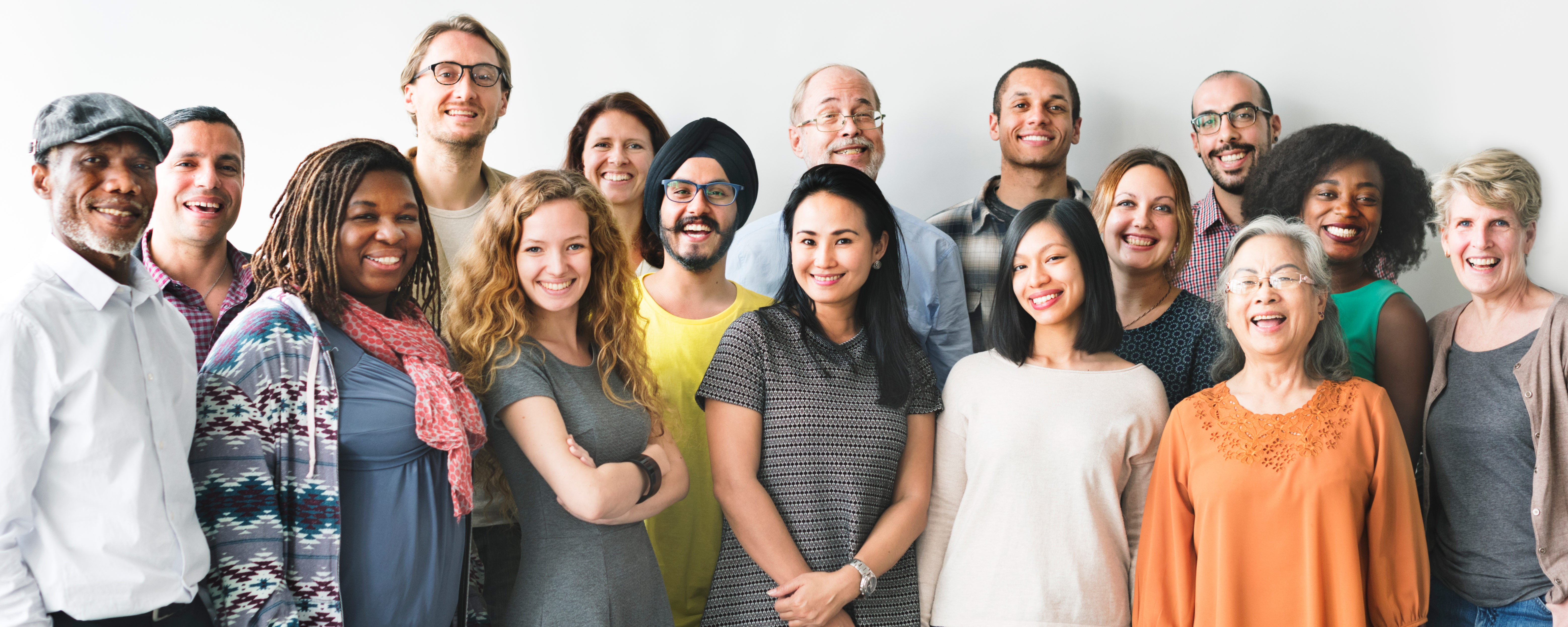 Group of people smiling