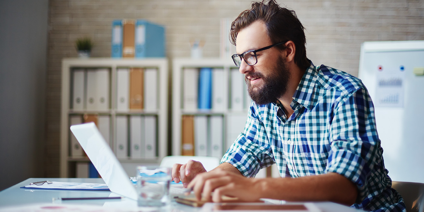 Man on computer