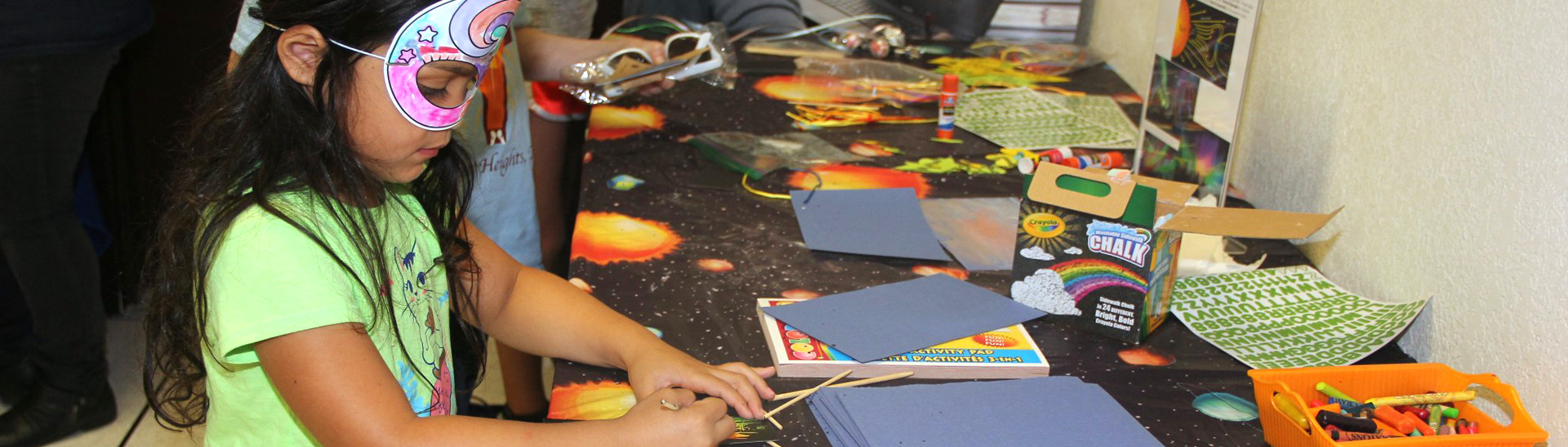 College for Kids participant coloring